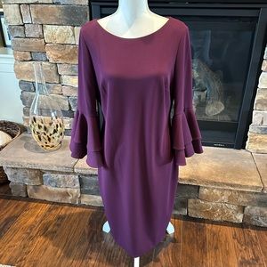 Calvin Klein Ruffle Sleeve Dress